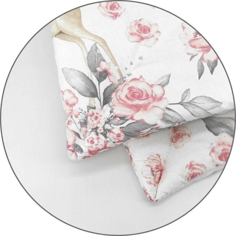 Lenjerie patut cu 3 piese, MimiNu, Cu cearceaf 120x60 cm, Pilota, Pernuta, Din bumbac certificat Oeko Tex Standard 100, Sweet Deer Pink Lenjerie patut cu 3 piese, MimiNu, Cu cearceaf 120x60 cm, Pilota, Pernuta, Din bumbac certificat Oeko Tex Standard 100, Sweet Deer Pink