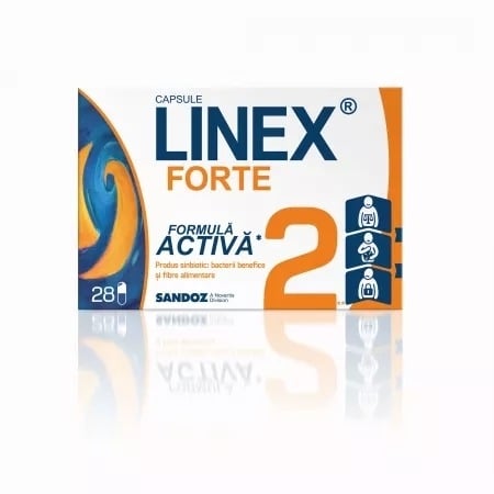 Linex Forte, 28 capsule, Sandoz Linex Forte, 28 capsule, Sandoz