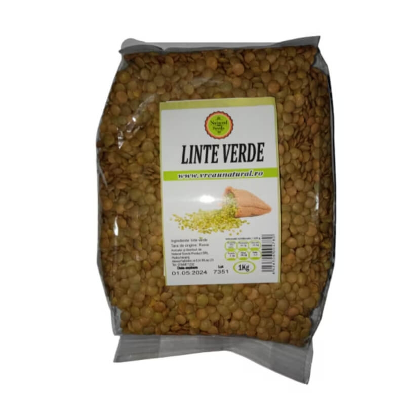 Linte verde, 1 kg, Natural Seeds Linte verde, 1 kg, Natural Seeds