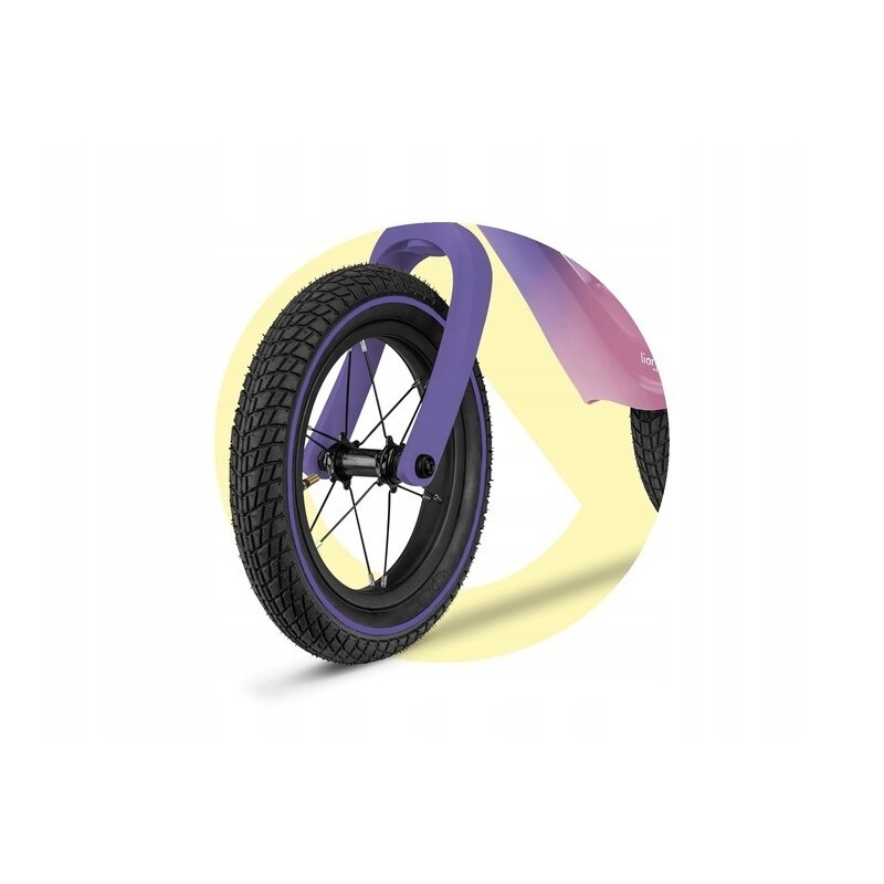 Lionelo - Bicicleta cu roti gonflabile, cu cadru din magneziu, fara pedale, 12 \'\', Bart Air , Pink Violet Lionelo - Bicicleta cu roti gonflabile, cu cadru din magneziu, fara pedale, 12 \'\', Bart Air , Pink Violet