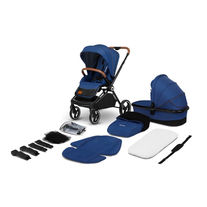 Lionelo - Carucior compact Mika, 2 in 1, Cadru din aluminiu, Cu landou intarit si salteluta moale, Reversibil, Maner ajustabil, Huse pentru picioare, Plasa de tantari, Husa de ploaie, Pana la 22 kg, Albastru Lionelo - Carucior compact Mika, 2 in 1, Cadru din aluminiu, Cu landou intarit si salteluta moale, Reversibil, Maner ajustabil, Huse pentru picioare, Plasa de tantari, Husa de ploaie, Pana la 22 kg, Albastru