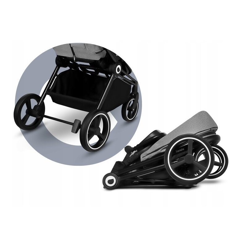 Lionelo - Carucior compact Mika, 2 in 1, Cadru din aluminiu, Cu landou intarit si salteluta moale, Reversibil, Maner ajustabil, Huse pentru picioare, Plasa de tantari, Husa de ploaie, Pana la 22 kg, Gri Deschis Lionelo - Carucior compact Mika, 2 in 1, Cadru din aluminiu, Cu landou intarit si salteluta moale, Reversibil, Maner ajustabil, Huse pentru picioare, Plasa de tantari, Husa de ploaie, Pana la 22 kg, Gri Deschis