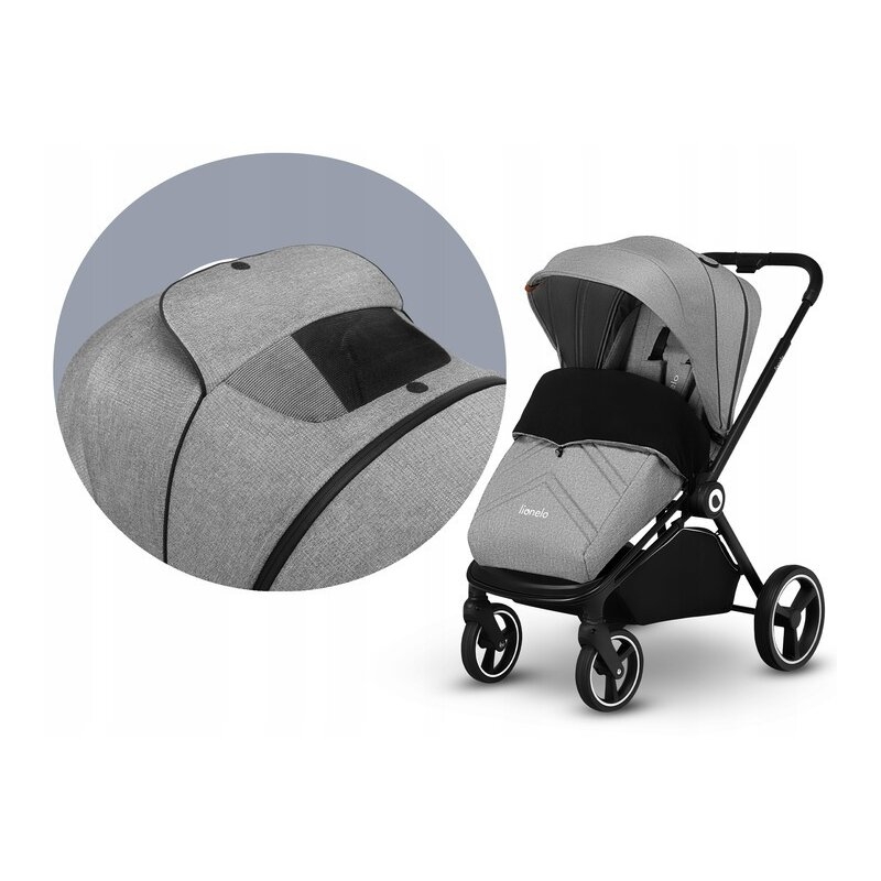 Lionelo - Carucior compact Mika, 2 in 1, Cadru din aluminiu, Cu landou intarit si salteluta moale, Reversibil, Maner ajustabil, Huse pentru picioare, Plasa de tantari, Husa de ploaie, Pana la 22 kg, Gri Deschis Lionelo - Carucior compact Mika, 2 in 1, Cadru din aluminiu, Cu landou intarit si salteluta moale, Reversibil, Maner ajustabil, Huse pentru picioare, Plasa de tantari, Husa de ploaie, Pana la 22 kg, Gri Deschis