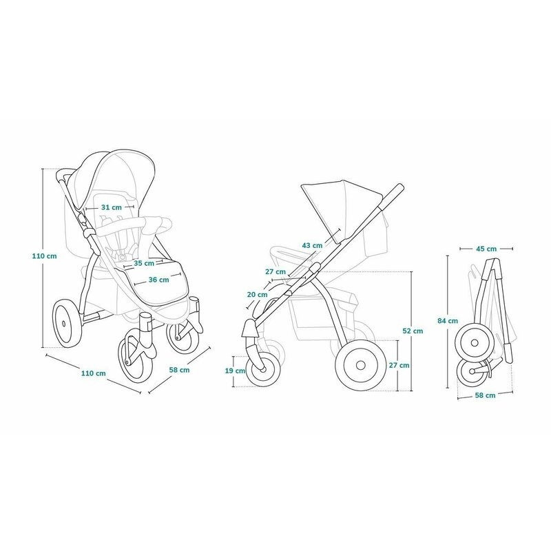 Carucior sport Annet Plus Lovin', De la nastere, Cu accesorii, 0 - 22 Kg, Negru, Lionelo Carucior sport Annet Plus Lovin', De la nastere, Cu accesorii, 0 - 22 Kg, Negru, Lionelo