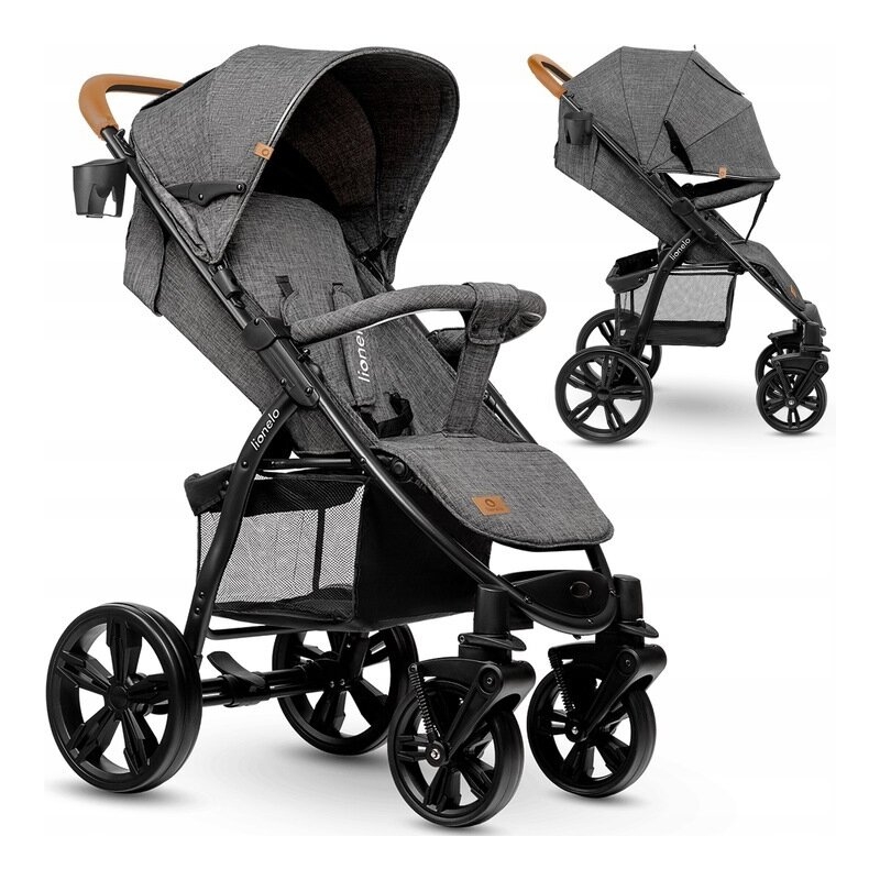 Lionelo - Carucior sport Annet Plus, De la nastere, Cu accesorii, 0- 22 Kg, Gri Caramel Lionelo - Carucior sport Annet Plus, De la nastere, Cu accesorii, 0- 22 Kg, Gri Caramel