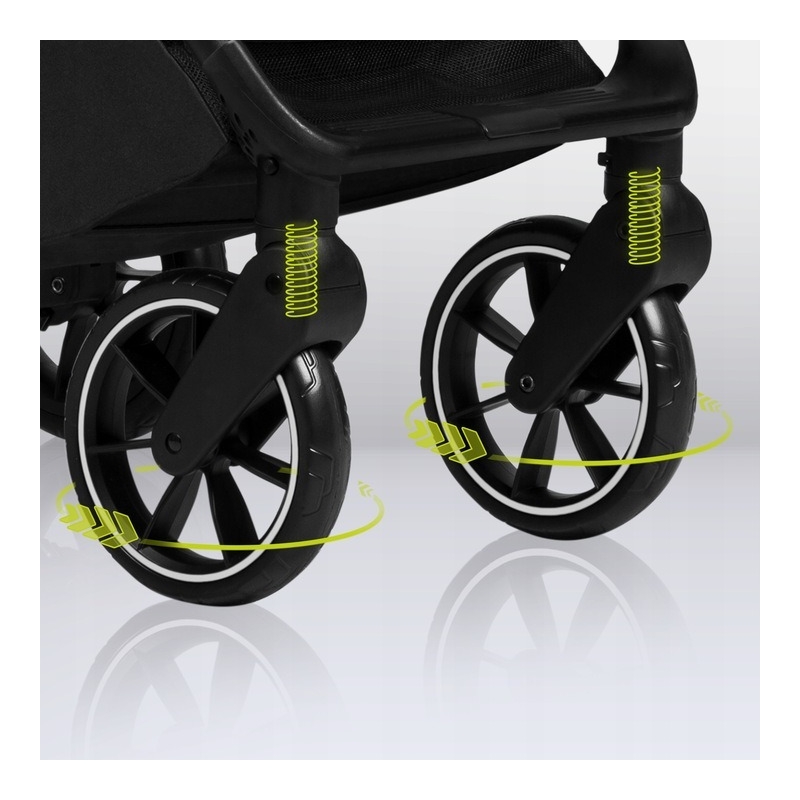 Lionelo - Carucior sport Cloe, De la nastere, Cu accesorii, Cadru din aluminiu, 0-22 kg, Usor, Pliabil cu o singura mana, Ideal pentru toate tipurile de suprafete, Maro