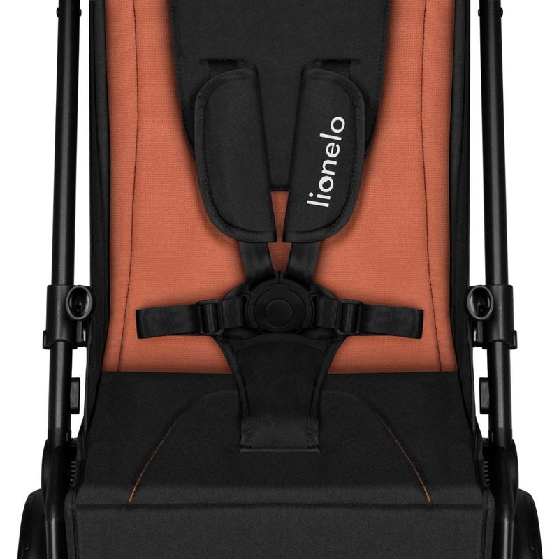 Lionelo - Carucior sport Cloe, De la nastere, Cu accesorii, Cadru din aluminiu, 0-22 kg, Usor, Pliabil cu o singura mana, Ideal pentru toate tipurile de suprafete, Maro