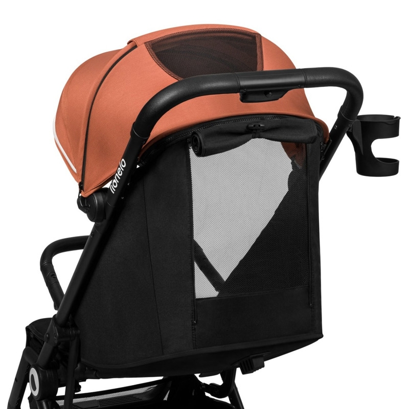 Lionelo - Carucior sport Cloe, De la nastere, Cu accesorii, Cadru din aluminiu, 0-22 kg, Usor, Pliabil cu o singura mana, Ideal pentru toate tipurile de suprafete, Maro