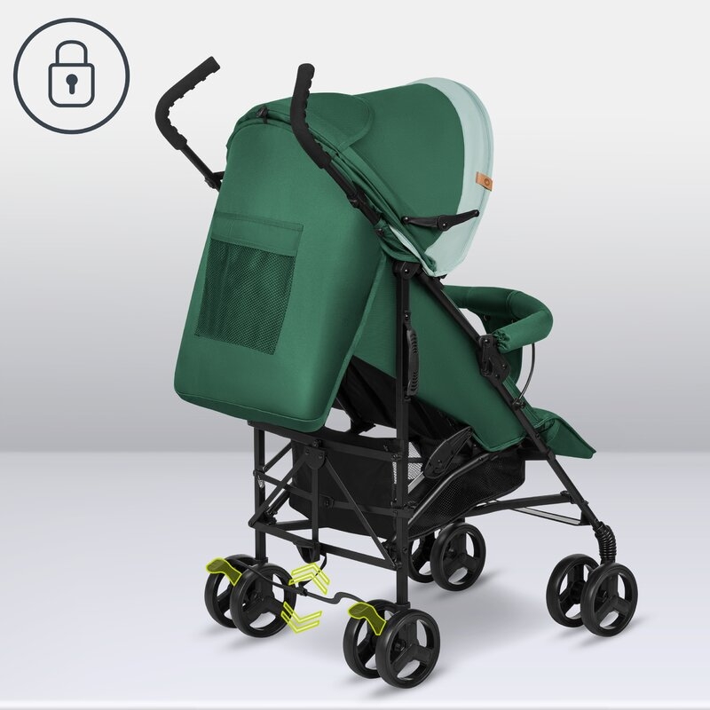Lionelo - Carucior sport Elia, Cu husa de picioare, Cu plasa de tantari, Conform cu standardul european de securitate EN1888-1, Verde inchis Lionelo - Carucior sport Elia, Cu husa de picioare, Cu plasa de tantari, Conform cu standardul european de securitate EN1888-1, Verde inchis