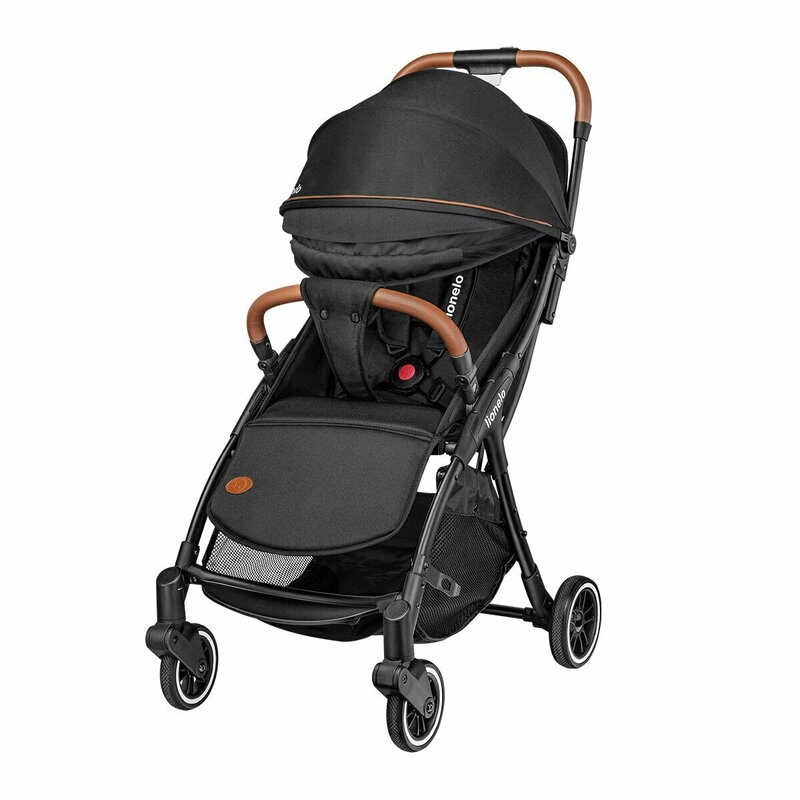 Lionelo - Carucior sport Julie One, De la nastere, Cu accesorii, Cadru din aluminiu, 0-22 kg, Negru Lionelo - Carucior sport Julie One, De la nastere, Cu accesorii, Cadru din aluminiu, 0-22 kg, Negru