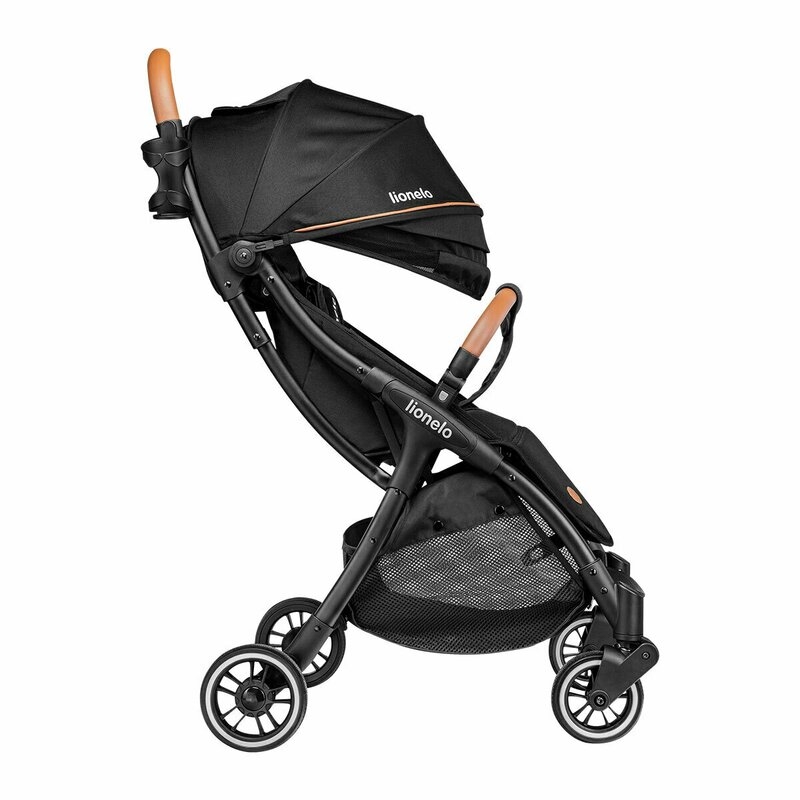 Lionelo - Carucior sport Julie One, De la nastere, Cu accesorii, Cadru din aluminiu, 0-22 kg, Negru Lionelo - Carucior sport Julie One, De la nastere, Cu accesorii, Cadru din aluminiu, 0-22 kg, Negru
