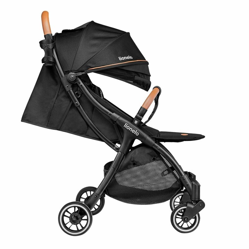 Lionelo - Carucior sport Julie One, De la nastere, Cu accesorii, Cadru din aluminiu, 0-22 kg, Negru Lionelo - Carucior sport Julie One, De la nastere, Cu accesorii, Cadru din aluminiu, 0-22 kg, Negru