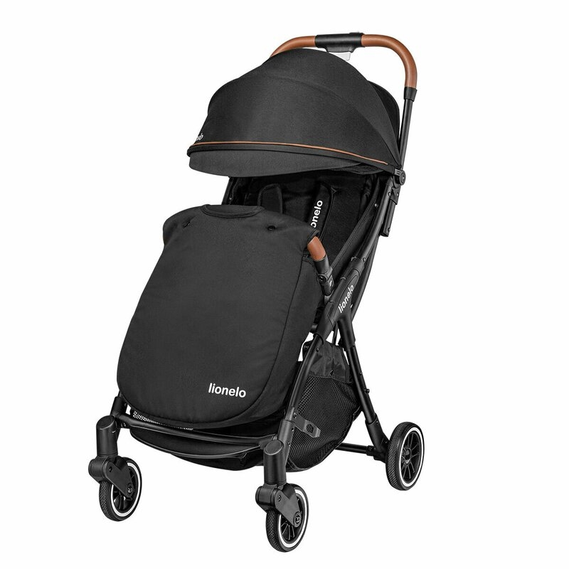 Lionelo - Carucior sport Julie One, De la nastere, Cu accesorii, Cadru din aluminiu, 0-22 kg, Negru Lionelo - Carucior sport Julie One, De la nastere, Cu accesorii, Cadru din aluminiu, 0-22 kg, Negru