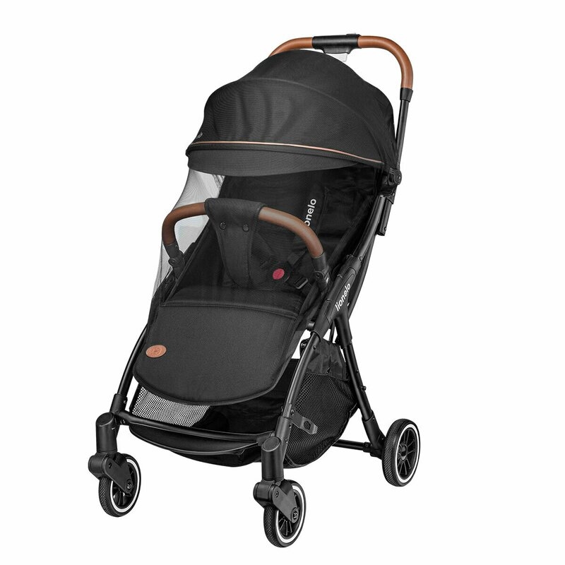 Lionelo - Carucior sport Julie One, De la nastere, Cu accesorii, Cadru din aluminiu, 0-22 kg, Negru Lionelo - Carucior sport Julie One, De la nastere, Cu accesorii, Cadru din aluminiu, 0-22 kg, Negru