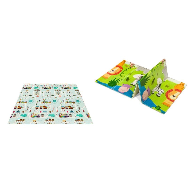 Lionelo - Covoras educativ Robby, Pliabil, Impermeabil, 200 x 180 cm, Cu Imprimeu pe ambele parti, Multicolor Lionelo - Covoras educativ Robby, Pliabil, Impermeabil, 200 x 180 cm, Cu Imprimeu pe ambele parti, Multicolor