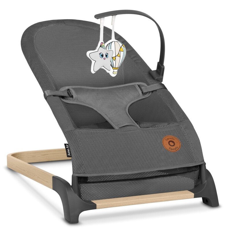 Fotoliu balansoar June AIR, Cu arcada cu jucarii, Ergonomic, Permite circulatia aerului, Balansare manuala, Pliabil, 0 luni+, Gri, Lionelo Fotoliu balansoar June AIR, Cu arcada cu jucarii, Ergonomic, Permite circulatia aerului, Balansare manuala, Pliabil, 0 luni+, Gri, Lionelo