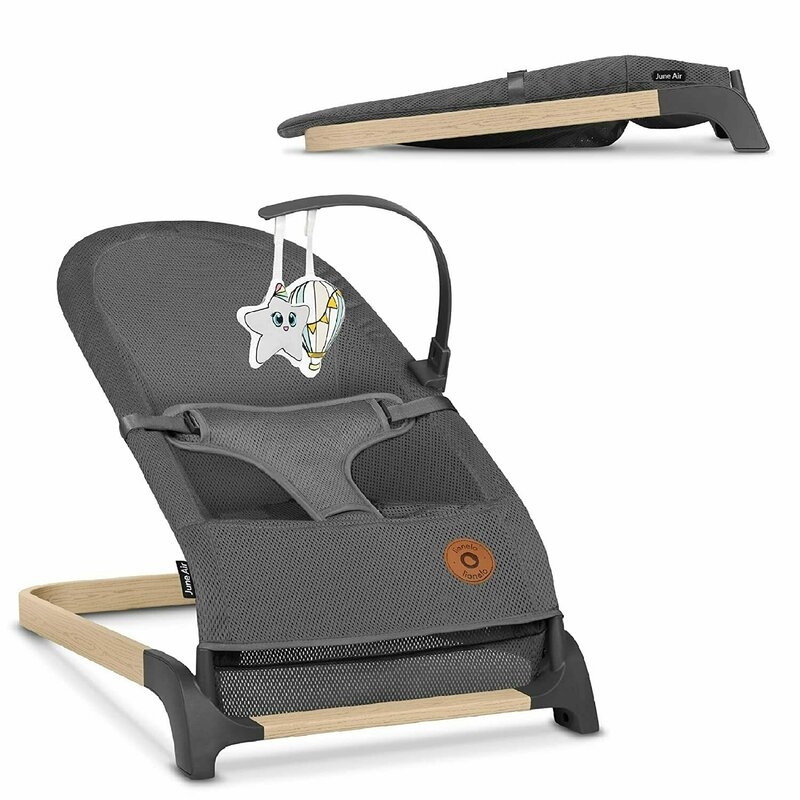 Fotoliu balansoar June AIR, Cu arcada cu jucarii, Ergonomic, Permite circulatia aerului, Balansare manuala, Pliabil, 0 luni+, Gri, Lionelo Fotoliu balansoar June AIR, Cu arcada cu jucarii, Ergonomic, Permite circulatia aerului, Balansare manuala, Pliabil, 0 luni+, Gri, Lionelo