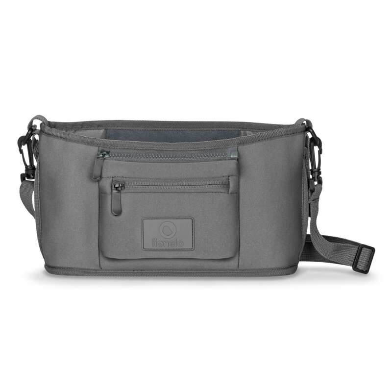 Lionelo - Geanta impermeabila pentru mamici si carucior, Little Cube, Cu 4 compartimente, Curea detasabila, Buzunar exterior detasabil, Gri Lionelo - Geanta impermeabila pentru mamici si carucior, Little Cube, Cu 4 compartimente, Curea detasabila, Buzunar exterior detasabil, Gri