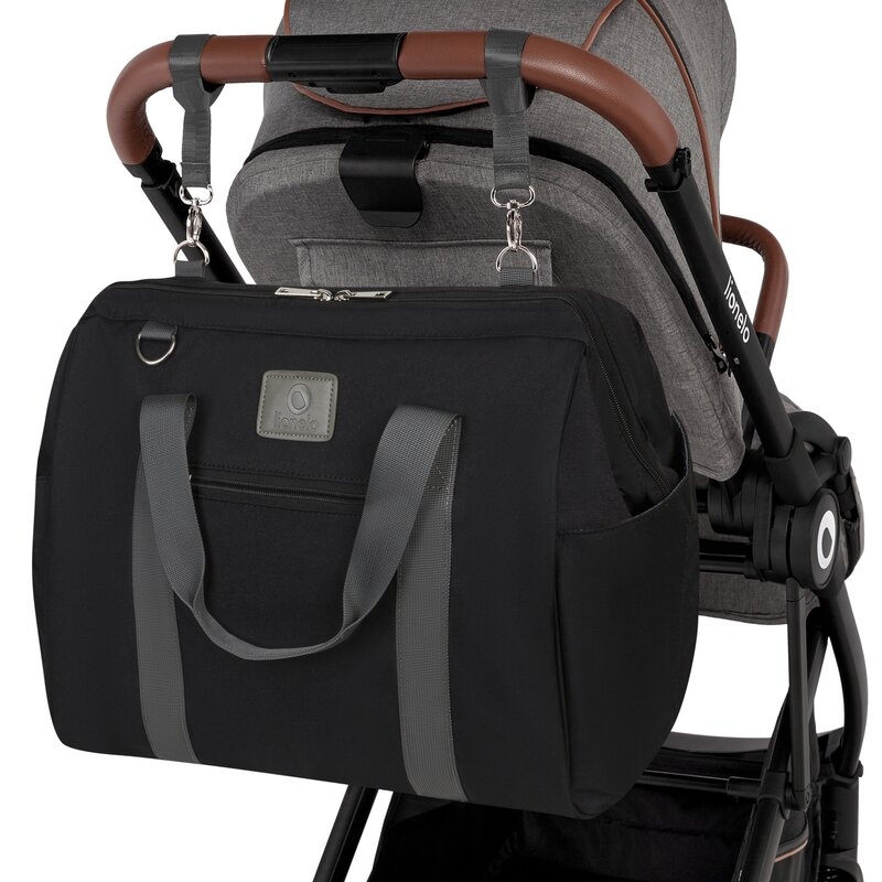 Lionelo - Geanta pentru mamici Ida Cu multiple compartimente, Negru Lionelo - Geanta pentru mamici Ida Cu multiple compartimente, Negru