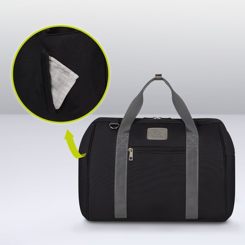 Lionelo - Geanta pentru mamici Ida Cu multiple compartimente, Negru Lionelo - Geanta pentru mamici Ida Cu multiple compartimente, Negru
