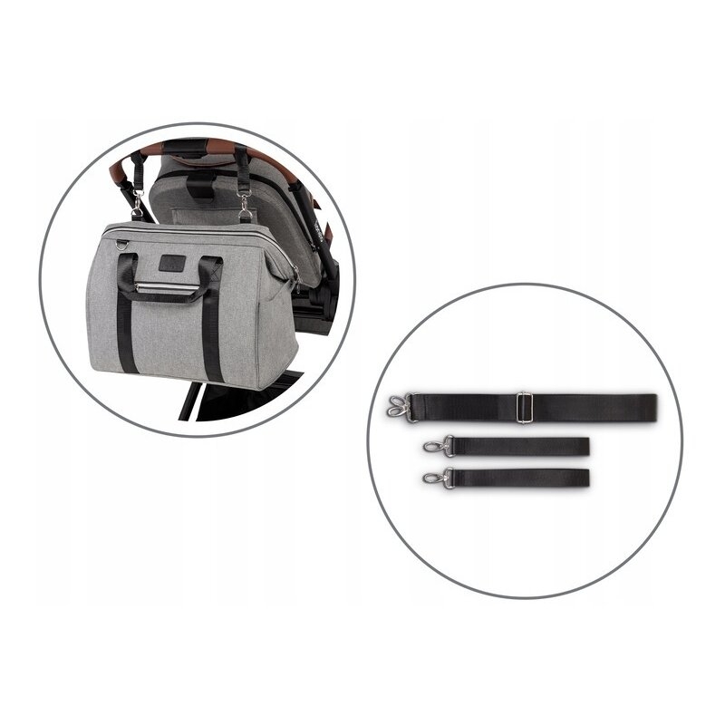 Lionelo - Geanta pentru mamici Ida Cu multiple compartimente, Gri Lionelo - Geanta pentru mamici Ida Cu multiple compartimente, Gri