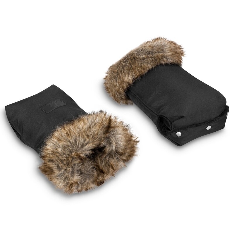 Lionelo - Manusi termice pentru carucior, Universale, Impermeabile, Interior din lana, Cu blana ecologica detasabila, Negru Lionelo - Manusi termice pentru carucior, Universale, Impermeabile, Interior din lana, Cu blana ecologica detasabila, Negru