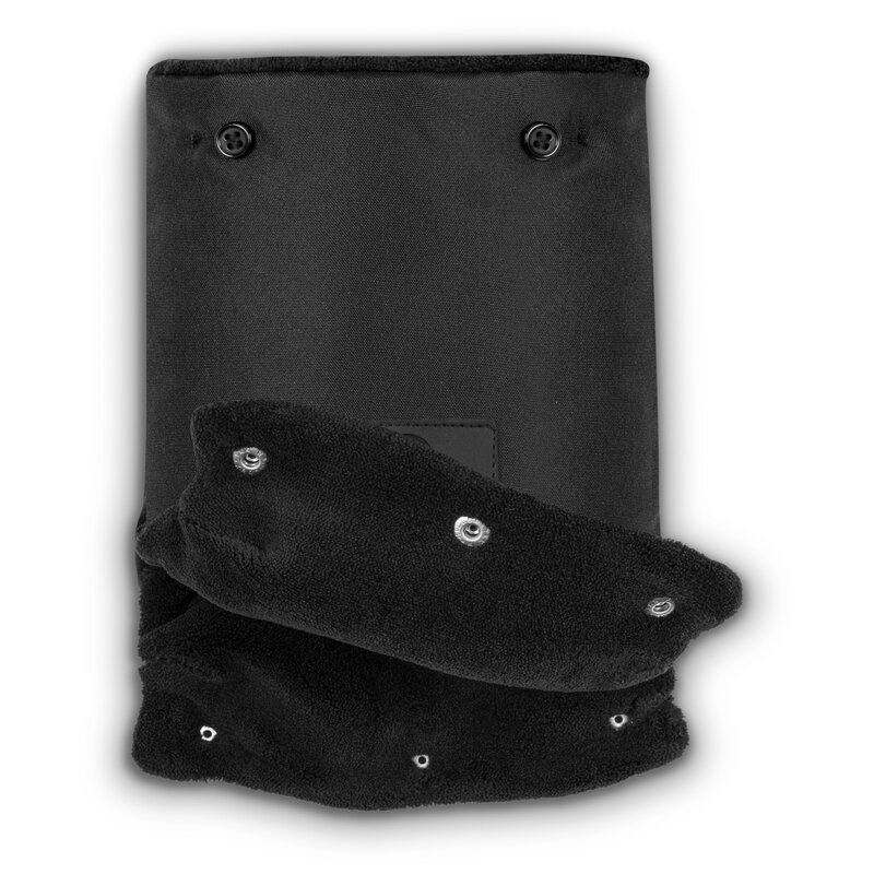 Lionelo - Manusi termice pentru carucior, Universale, Impermeabile, Interior din lana, Cu blana ecologica detasabila, Negru Lionelo - Manusi termice pentru carucior, Universale, Impermeabile, Interior din lana, Cu blana ecologica detasabila, Negru