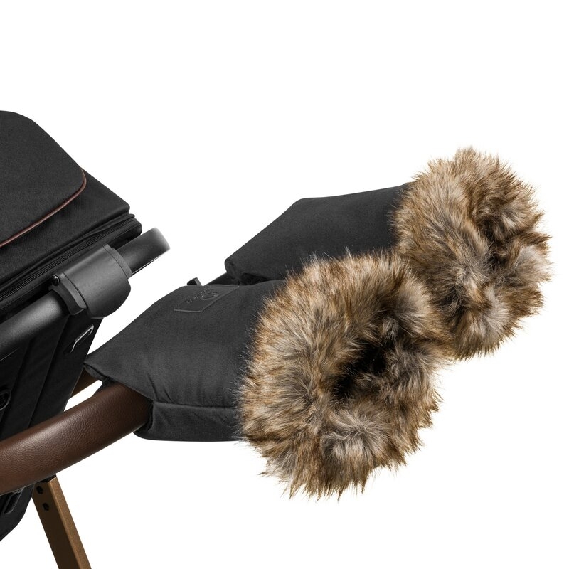 Lionelo - Manusi termice pentru carucior, Universale, Impermeabile, Interior din lana, Cu blana ecologica detasabila, Negru Lionelo - Manusi termice pentru carucior, Universale, Impermeabile, Interior din lana, Cu blana ecologica detasabila, Negru