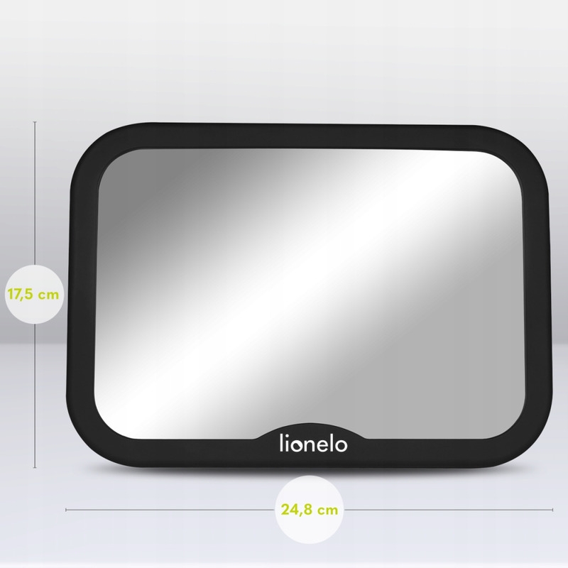 Lionelo - Oglinda auto retrovizoare, Sett, 25x18 cm, Rotire 360 grade, Universala, Black Carbon Lionelo - Oglinda auto retrovizoare, Sett, 25x18 cm, Rotire 360 grade, Universala, Black Carbon