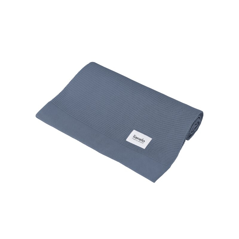 Lionelo - Paturica multifunctionala de infasat, Din bambus, 100x75 cm, Albastru Lionelo - Paturica multifunctionala de infasat, Din bambus, 100x75 cm, Albastru