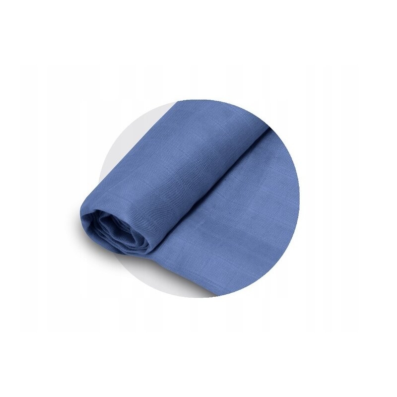 Lionelo - Paturica multifunctionala de infasat, Din bambus, 120x120 cm, Albastru Lionelo - Paturica multifunctionala de infasat, Din bambus, 120x120 cm, Albastru
