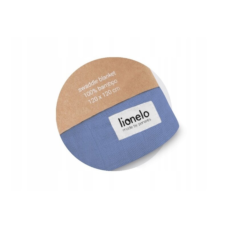 Lionelo - Paturica multifunctionala de infasat, Din bambus, 120x120 cm, Albastru Lionelo - Paturica multifunctionala de infasat, Din bambus, 120x120 cm, Albastru