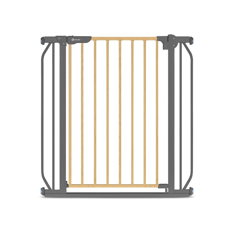 Lionelo - Poarta de siguranta prin presiune Truus Slim, 105 cm, Conform cu standardul europeane de securitate EN1930, Gri/Natur Lionelo - Poarta de siguranta prin presiune Truus Slim, 105 cm, Conform cu standardul europeane de securitate EN1930, Gri/Natur