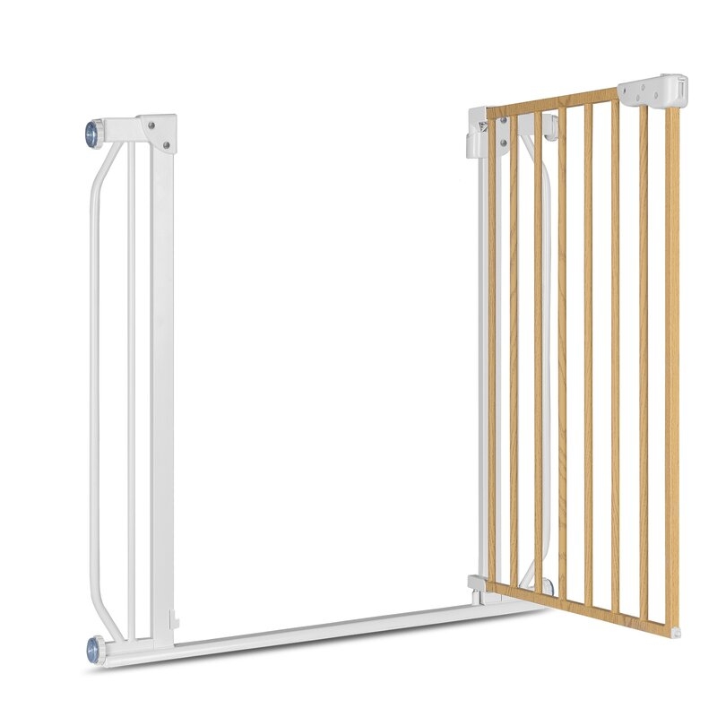 Lionelo - Poarta de siguranta prin presiune Truus Slim, 105 cm, Conform cu standardul europeane de securitate EN1930, Gri/Natur Lionelo - Poarta de siguranta prin presiune Truus Slim, 105 cm, Conform cu standardul europeane de securitate EN1930, Gri/Natur