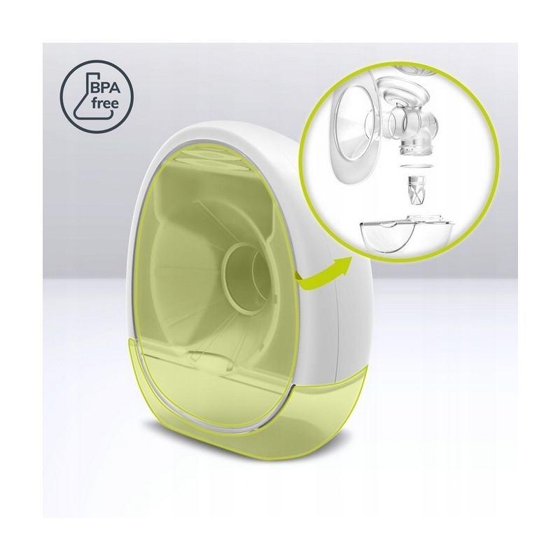 Pompa de san portabila Fidi cu accesorii, Hands-free, 5 functii de masaj, Autonomie pana la 24 h, 50 db, Capacitate 150 ml, Alb, Lionelo Pompa de san portabila Fidi cu accesorii, Hands-free, 5 functii de masaj, Autonomie pana la 24 h, 50 db, Capacitate 150 ml, Alb, Lionelo