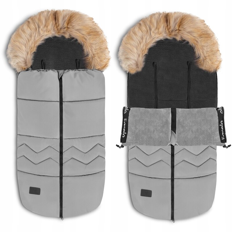 Lionelo - Sac de iarna pentru carucior Frode, 90x45 cm, Impermeabil, Universal, Gri Lionelo - Sac de iarna pentru carucior Frode, 90x45 cm, Impermeabil, Universal, Gri
