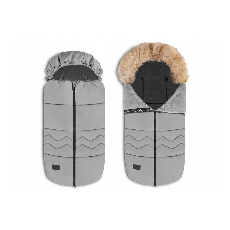 Lionelo - Sac de iarna pentru carucior Frode, 90x45 cm, Impermeabil, Universal, Gri Lionelo - Sac de iarna pentru carucior Frode, 90x45 cm, Impermeabil, Universal, Gri