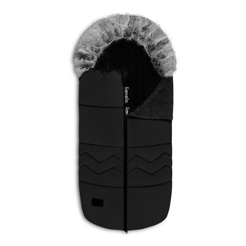 Lionelo - Sac de iarna pentru carucior Frode, 90x45 cm, Impermeabil, Universal, Negru Lionelo - Sac de iarna pentru carucior Frode, 90x45 cm, Impermeabil, Universal, Negru