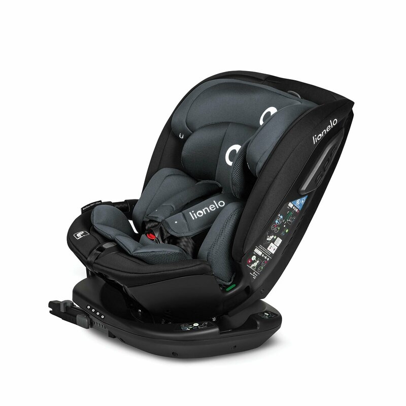 Lionelo - Scaun auto Bastiaan RWF i-Size, Pozitie de somn, Protectie laterala, Rotire 360 grade, 0-36 Kg, Cu Isofix si Centura Top Tether, Conform cu standardul european de securitate ECE R129, Gri Lionelo - Scaun auto Bastiaan RWF i-Size, Pozitie de somn, Protectie laterala, Rotire 360 grade, 0-36 Kg, Cu Isofix si Centura Top Tether, Conform cu standardul european de securitate ECE R129, Gri