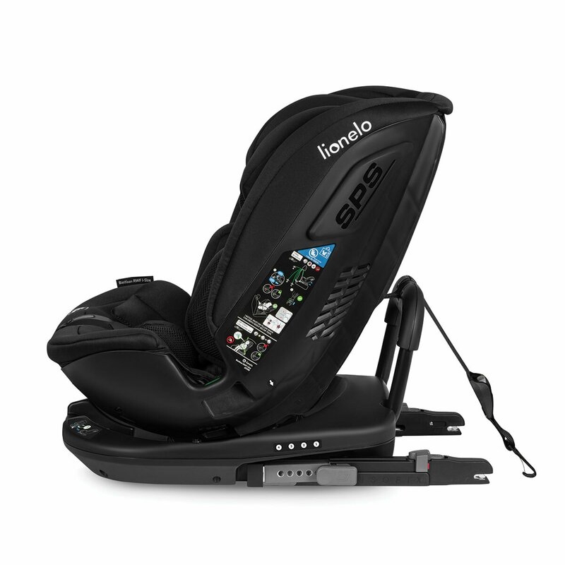 Lionelo - Scaun auto Bastiaan RWF i-Size, Pozitie de somn, Protectie laterala, Rotire 360 grade, 0-36 Kg, Cu Isofix si Centura Top Tether, Conform cu standardul european de securitate ECE R129, Negru Lionelo - Scaun auto Bastiaan RWF i-Size, Pozitie de somn, Protectie laterala, Rotire 360 grade, 0-36 Kg, Cu Isofix si Centura Top Tether, Conform cu standardul european de securitate ECE R129, Negru