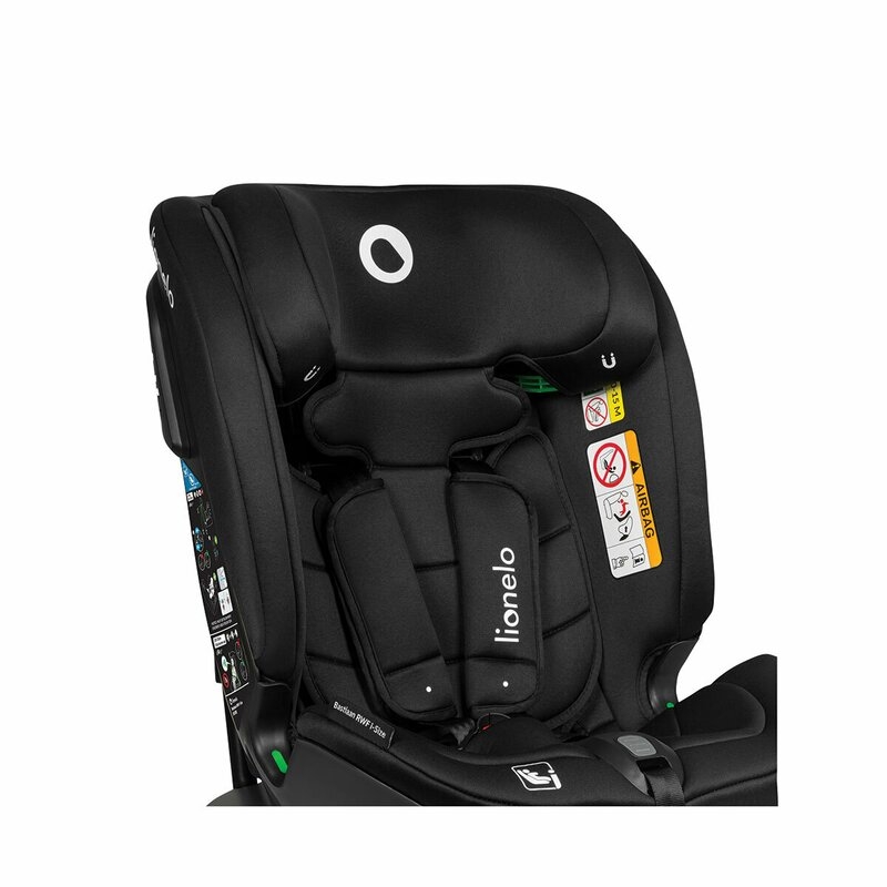 Lionelo - Scaun auto Bastiaan RWF i-Size, Pozitie de somn, Protectie laterala, Rotire 360 grade, 0-36 Kg, Cu Isofix si Centura Top Tether, Conform cu standardul european de securitate ECE R129, Negru Lionelo - Scaun auto Bastiaan RWF i-Size, Pozitie de somn, Protectie laterala, Rotire 360 grade, 0-36 Kg, Cu Isofix si Centura Top Tether, Conform cu standardul european de securitate ECE R129, Negru