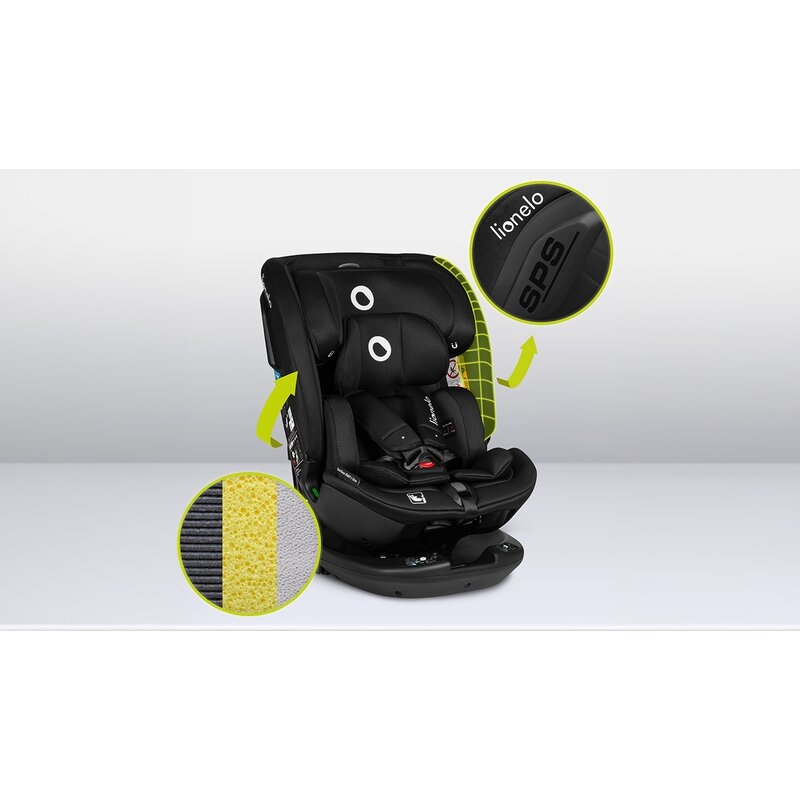Lionelo - Scaun auto Bastiaan RWF i-Size, Pozitie de somn, Protectie laterala, Rotire 360 grade, 0-36 Kg, Cu Isofix si Centura Top Tether, Conform cu standardul european de securitate ECE R129, Negru Lionelo - Scaun auto Bastiaan RWF i-Size, Pozitie de somn, Protectie laterala, Rotire 360 grade, 0-36 Kg, Cu Isofix si Centura Top Tether, Conform cu standardul european de securitate ECE R129, Negru