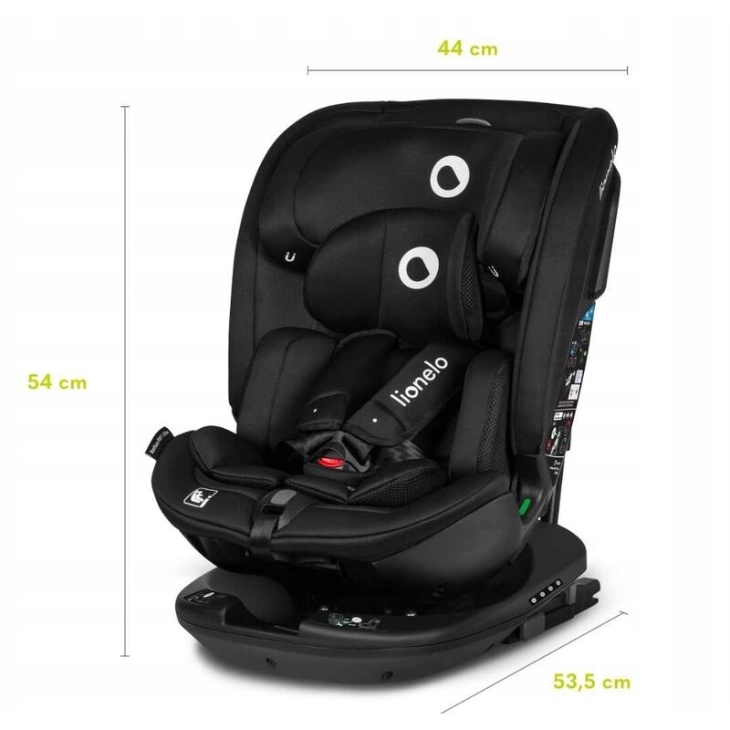 Lionelo - Scaun auto Bastiaan RWF i-Size, Pozitie de somn, Protectie laterala, Rotire 360 grade, 0-36 Kg, Cu Isofix si Centura Top Tether, Conform cu standardul european de securitate ECE R129, Negru Lionelo - Scaun auto Bastiaan RWF i-Size, Pozitie de somn, Protectie laterala, Rotire 360 grade, 0-36 Kg, Cu Isofix si Centura Top Tether, Conform cu standardul european de securitate ECE R129, Negru
