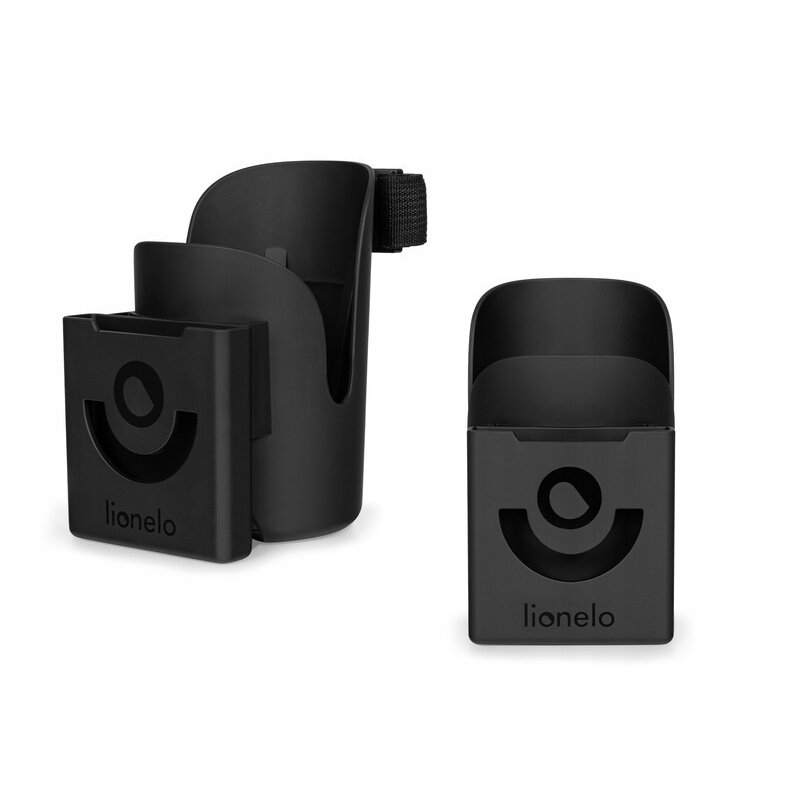 Suport universal pentru biberon/pahar si telefon Ove, Cu sistem de rotire 360, Negru, Lionelo Suport universal pentru biberon/pahar si telefon Ove, Cu sistem de rotire 360, Negru, Lionelo