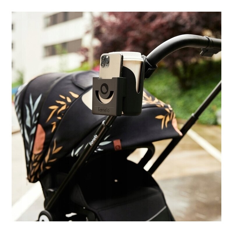 Suport universal pentru biberon/pahar si telefon Ove, Cu sistem de rotire 360, Negru, Lionelo Suport universal pentru biberon/pahar si telefon Ove, Cu sistem de rotire 360, Negru, Lionelo
