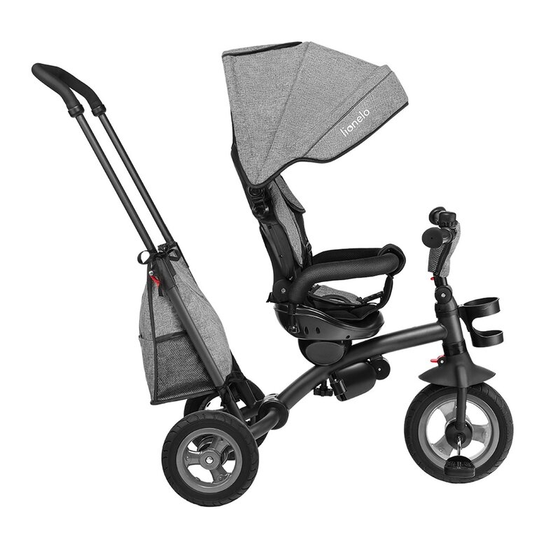 Lionelo - Tricicleta multifunctionala cu sezut reversibil, pliabila, Tris, Stone Grey, Resigilata