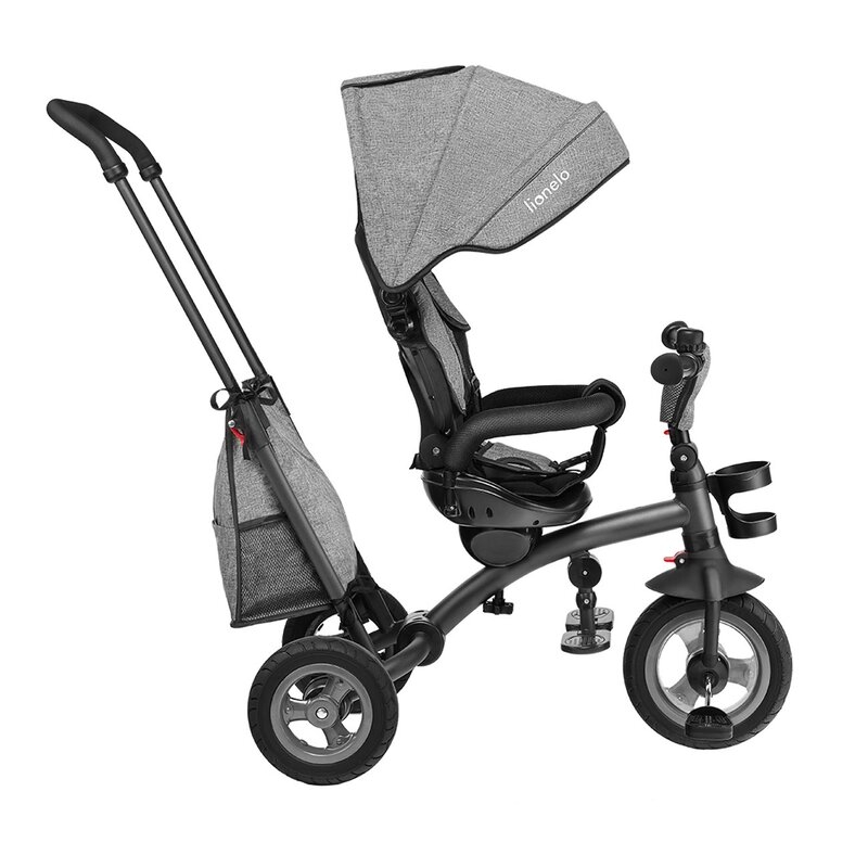 Lionelo - Tricicleta multifunctionala cu sezut reversibil, pliabila, Tris, Stone Grey, Resigilata