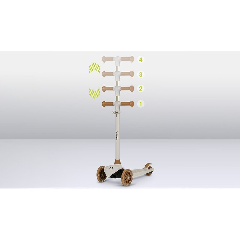 Lionelo - Trotineta pentru copii, Jessy, Pliabila, Pana la 50 Kg, Cu design ergonomic, Cu lumini LED, 56 x 26 x 67-82 cm, 3 ani+, Maro Lionelo - Trotineta pentru copii, Jessy, Pliabila, Pana la 50 Kg, Cu design ergonomic, Cu lumini LED, 56 x 26 x 67-82 cm, 3 ani+, Maro