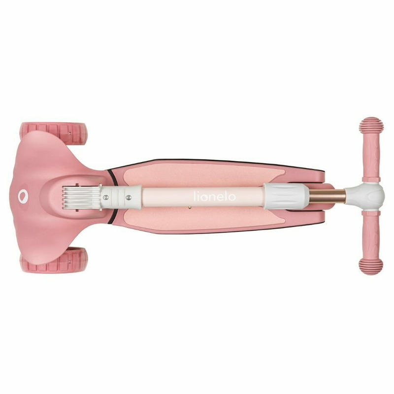Lionelo - Trotineta Timy, Copii, Pliabila, Pana la 50 Kg, Cu design ergonomic, Cu lumini LED, 26,5 x 60 x 64-76 cm, 3 ani+, Roz Lionelo - Trotineta Timy, Copii, Pliabila, Pana la 50 Kg, Cu design ergonomic, Cu lumini LED, 26,5 x 60 x 64-76 cm, 3 ani+, Roz