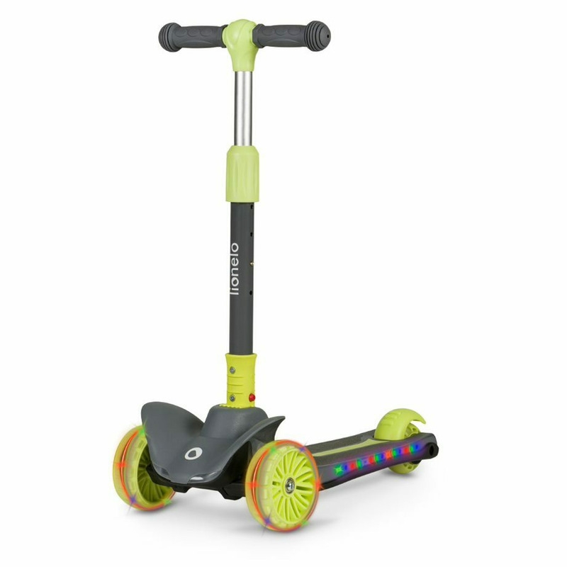 Lionelo - Trotineta Timy, Copii, Pliabila, Pana la 50 Kg, Cu design ergonomic, Cu lumini LED, 26,5 x 60 x 64-76 cm, 3 ani+, Verde Lionelo - Trotineta Timy, Copii, Pliabila, Pana la 50 Kg, Cu design ergonomic, Cu lumini LED, 26,5 x 60 x 64-76 cm, 3 ani+, Verde